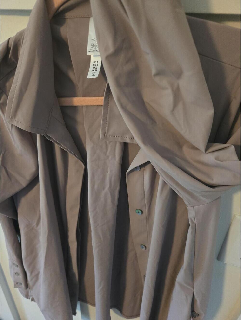 MarlaWynne Mauve Taupe Button-Up Blouse - Size Small - Picture 5 of 5